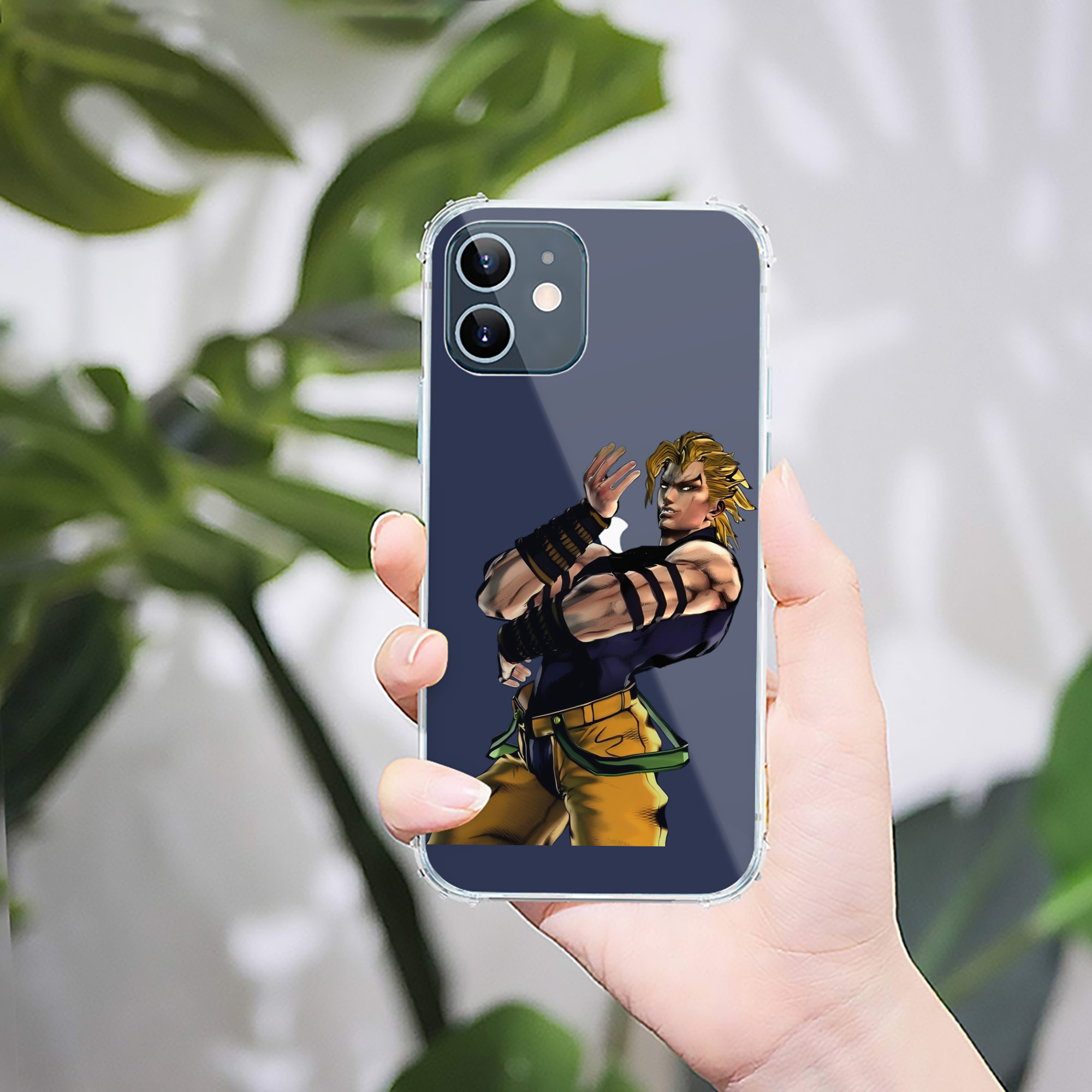 （画像用） ジョジョの奇妙な冒険 ディオ?ブランドー JoJo's Bizarre Adventure Dio Brando 【iPhone 12シリーズ対応】透明スマホケース（クリアソフトケース）